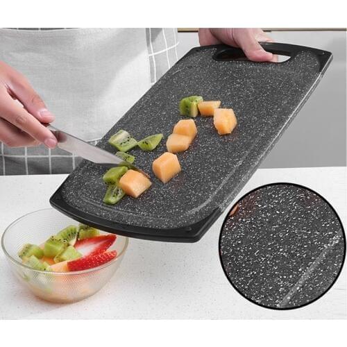 1pcs Kitchen Chopping Imitation Marble Fruit Vegetable Meat Cutting Board Block Tools Non-Slip Plastic Cooking Accessory