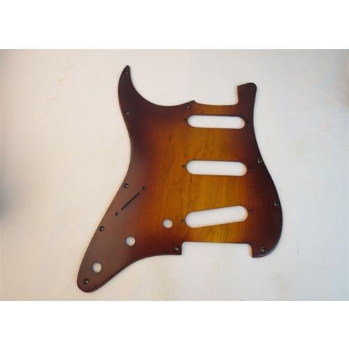 1PCS hand made left solid maple wood STRAT GUITAR SSS Pickguard