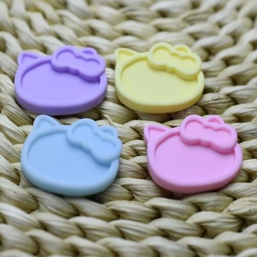 100pcs/lot Resin flat back simulation cartoon cat plate 25mm Cabochon Scrapbook Embellishment DIY