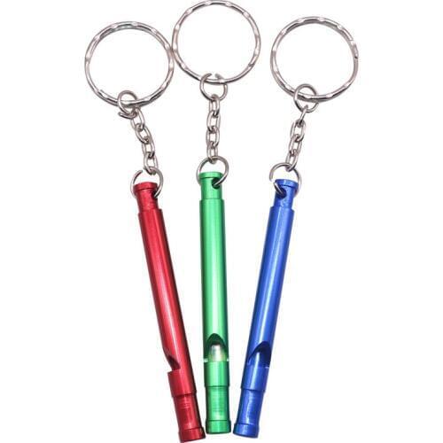 4 pcs Outdoor Metal Multi Function Whistle With Key Ring Animal Pigeon Whistle Referee Training Survival Emergency Mini Whistle