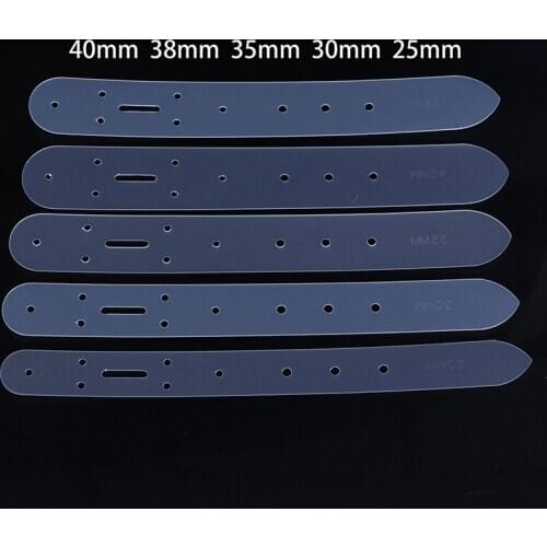 5Pcs/Set Plastic Leather Belt Buckle Head End Orientate Punch HoleTemplates Leather Crafts Stencil Tools 25/30/35/38/40mm
