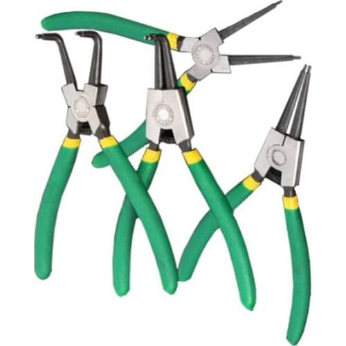 7inch Circlip Pliers Internal External Curved Straight Tip Circlip Plier Snap Ring Plier Mechanical Tools