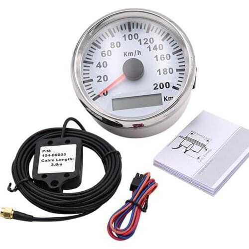 85mm Car Digital GPS Speedometer 200 km/h Red LED Speed Gauge for bmw e46 Honda Motorcycle Car Boat IP67 Waterproof tachometer