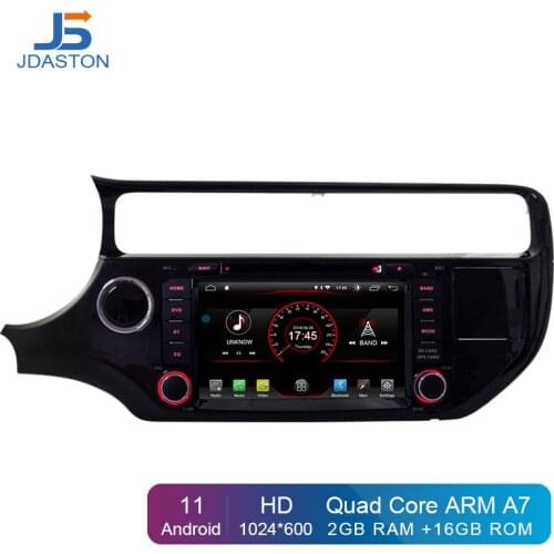 JDASTON Android 10.0 Car Multimedia DVD Player For KIA Rio K3 2015 2016 2 Din Car Radio GPS Navigation Stereo WIFI Bluetooth RDS