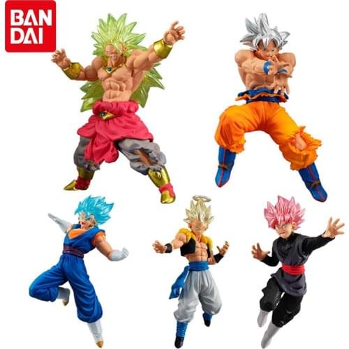 Bandai Genuine Gashapon Dragon Ball Super VS SP03 Character Modeling Series Black Goku Zamasu Broly Action Figure Model Toys