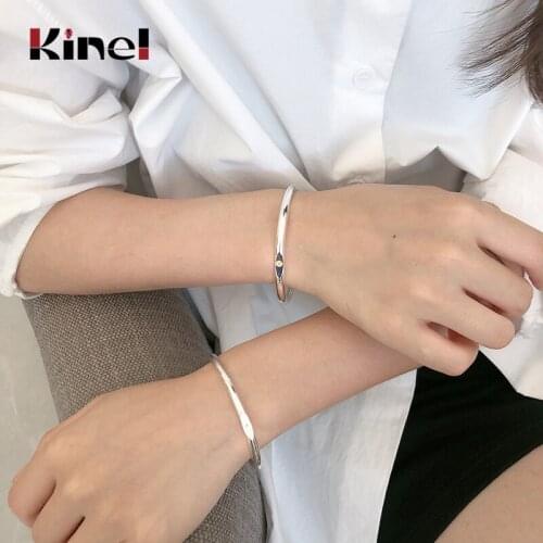 Kinel 999 Silver Bracelet Classic Temperament High Grade Oil Drop Daisy Flower Bracelet Fashion Sterling Silver Jewelry 29G