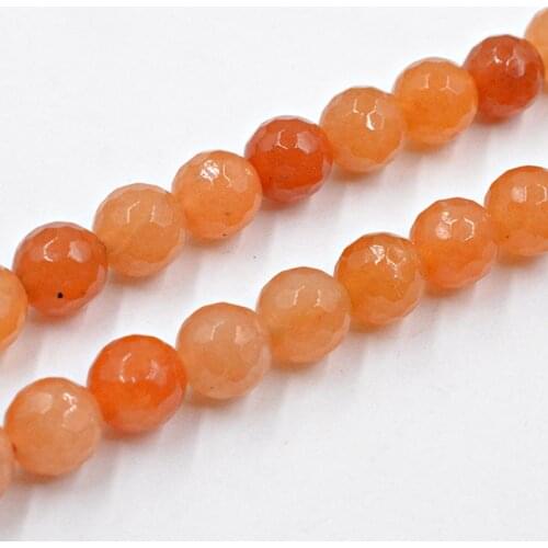 4/6/8/10/12mm Red Aventurine Faceted Stylish Natural Stone Jewelry Beads Fit for DIY Womens Charms Necklaces Bracelet