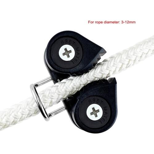 Black Metal Kayak Boat Cleat, Rope Cleat, Fast Entry Cam Cleat for Kayak, Yacht, Sailboat