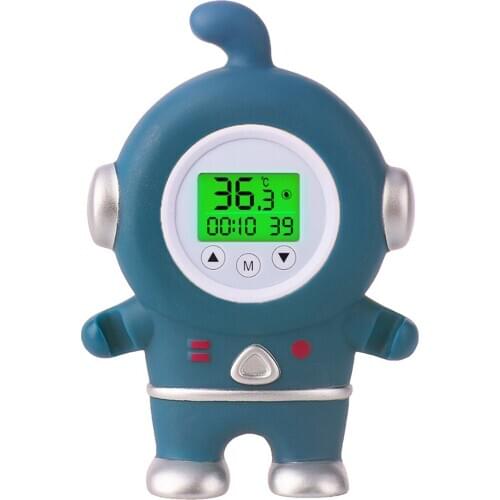 Baby Bath Thermometer Water Thermometer with Room Temperature Tri-color Backlit Display Floating Bath Toy Safety Temperature