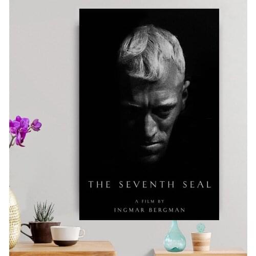 The Seventh Seal Det sjunde inseglet Ingmar Bergman Sweden Swedish Film Movie Decorative Poster Wall Canvas Painting Home Decor