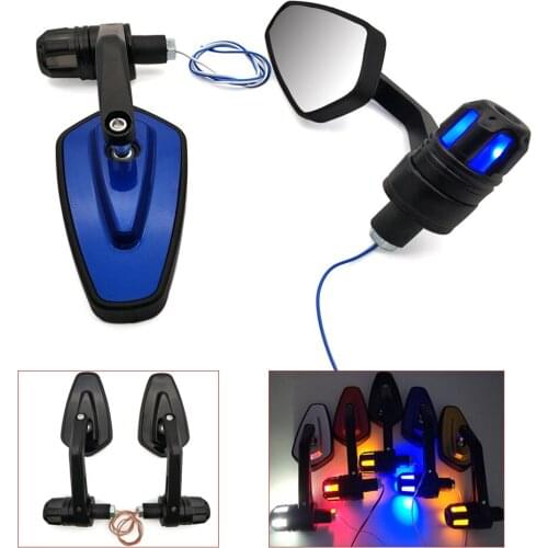 For Suzuk RM125 RM250 rm 85 125 250 rmx 250 rmz 250 450 Motorcycle retrovisor Mirrors accessories With LED Turn signal Light