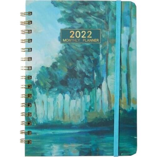 2022 Daily Weekly Monthly Planner Notebook Spiral Organizer Yearly Agenda Goals Habit Schedule Stationery Office School Supplies