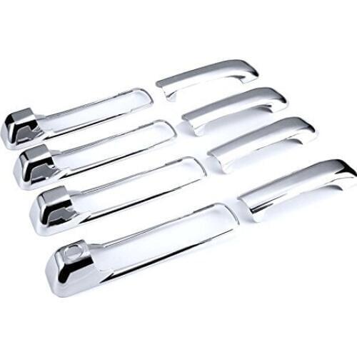 Chrome Door Handle Cover 4 Door w/o Passenger Side Keyhole Fits 2009-2016 Dodge Ram 2005-2011 Jeep Grand Cherokee Commander