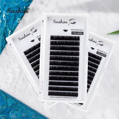 Seashine Individual Eyelash Extension Russian Volume Lash Natural Soft E individual False Eyelash Extension Supplies Faux Mink