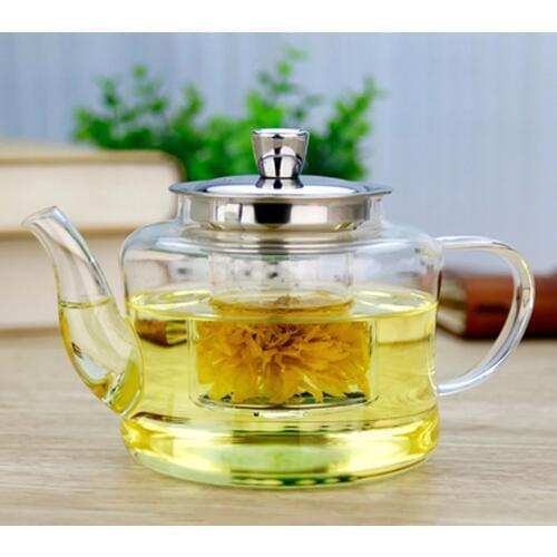 PINDEFANG Exquisite 800ml Heatable Glass Tea Set Strainer Herbal Flower Tea Kettle Filter Daily Drinkware Water Bottle Pot Mug