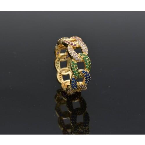 925 Silver European And American Gold-Plated Colored Zirconia Infinite Shape Classic Mysterious CZ Ring Suitable For Wearing