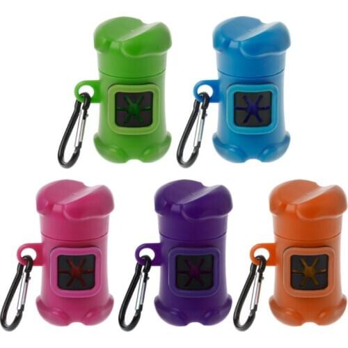 Pet Dog Bone Shape Waste Poo Garbage Dispenser Box Clean Up Bags Holder Carrier