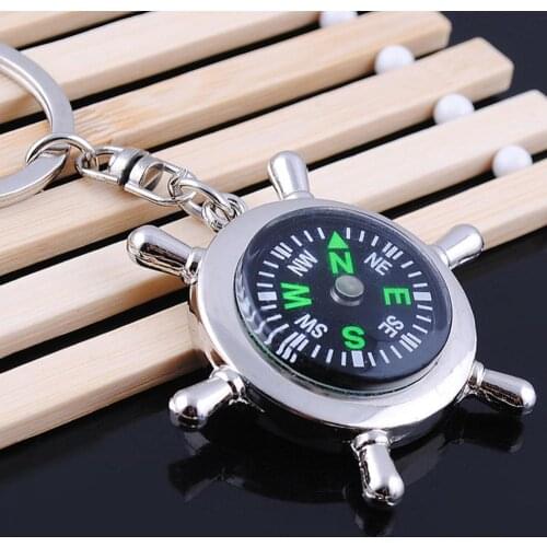 Creative Compass Pendant Car Keychain Purse Bag Key Ring Men Women Ornament Key Chain Auto Accessories