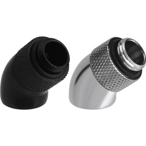 Brass G1/4 Screw Thread 45 Degree Elbow Rotary Brass Adapter Male to Female Connector Fitting Computer PC Water Cooling System