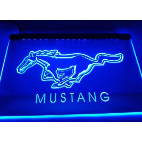 LG054- Ford Mustang LED Neon Light Sign hang sign home decor crafts