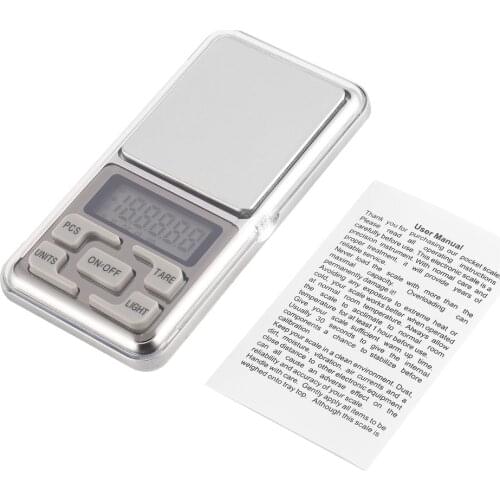 Mini Digital Pocket Scale 200g 0.01g Precision g/tl/oz/ct/gn Weight Measuring for Kitchen Jewellery Gold Tare Weighing