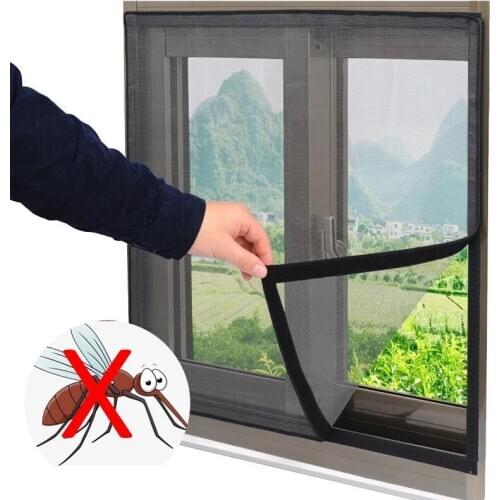 Fly Mosquito Window Net Mesh Indoor Anti Fly Curtain Tulle Summer Invisible Anti-Mosquito Removable Washable Screen Net