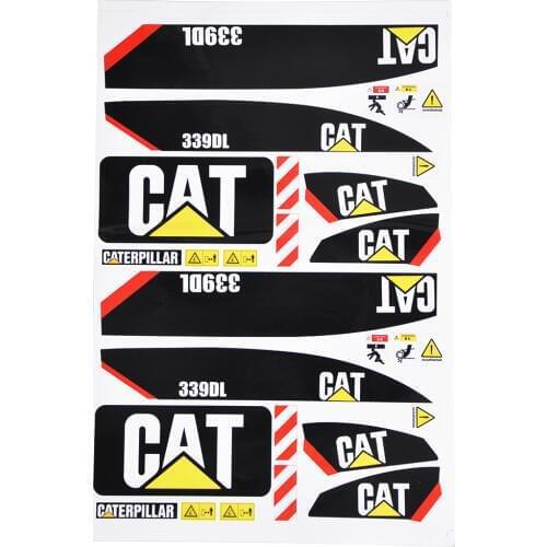 Sticker For 1/12 RC Hydraulic KOMATSU 339DL Excavator Parts
