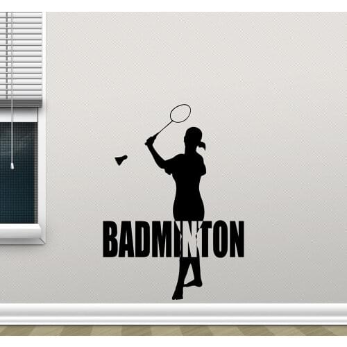 Badminton Wall Stickers Poster Sports Home Decoration Vinyl Decals Gym Wall Decor Wall Decal Wallpaper G789