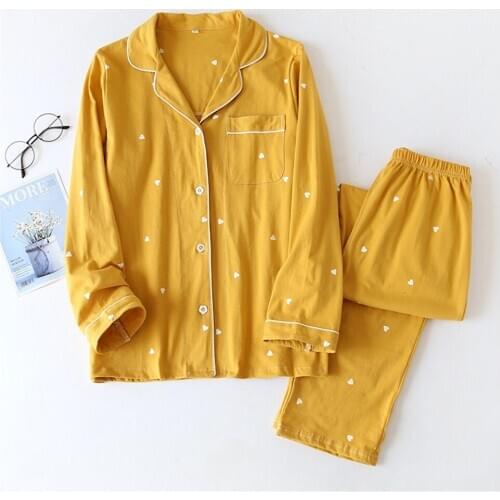 Spring Summer 2021 Pajama Sets Women Long Sleeve Print Tops Pants Ladies Pijama Suit Loose Casual Mujer Home Service Sleepwear