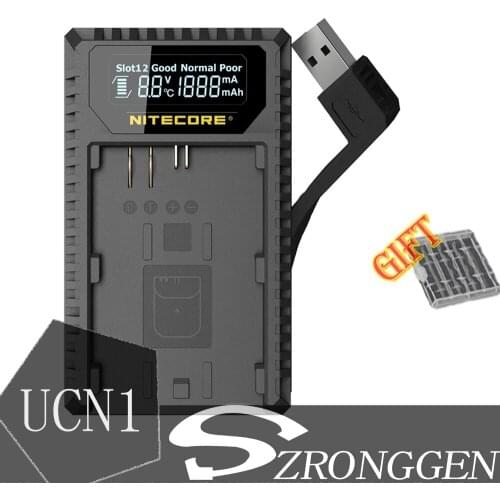 Hot Nitecore UCN1 Digital USB Charger For Canon EOS LP-E6 LP-E6N LP-E8 Battery EOS 5D Mark II III 5DS R 6D 60D 60Da 7D 70D XCIO