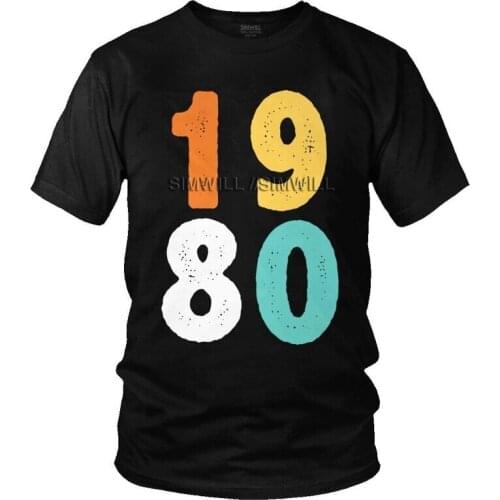 Made Born In 1980 T Shirt Men Short Sleeve 100% Cotton T-shirt 41 Years Old 41st Birthday Tee Tops Novelty Tshirts Gift Idea
