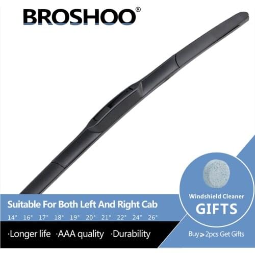 Car Wiper Blade Universal U Hook Type 14"16"17"18"19"20"21"22"24"26"Natural Rubber Windshield Hybrid Wipers Auto Car Accessories