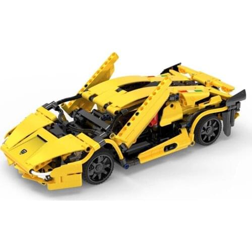C51055 456pcs RC Sports Car Technical Racing Vehicle with LED Light DIY Bricks Set Children Toys Racing Car Bulding Block