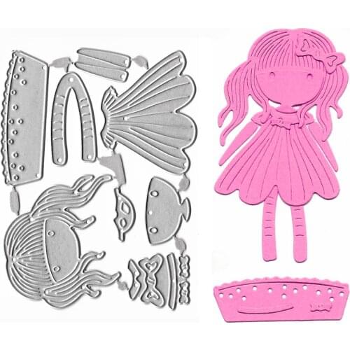 Girl Cutting Dies Stencil DIY Template Metal Stamping Carton Scrapbooking Embossing Cut Die Mold Paper Cutter Craft Suppliers