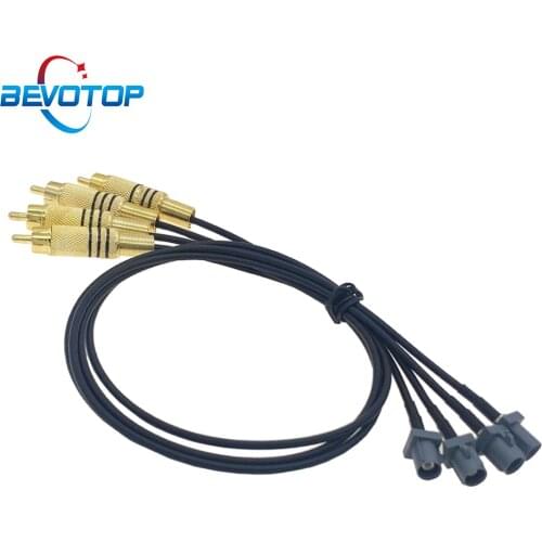 Fakra G Male to RCA Male Plug Video Cable Adapter RG174 Pigtial Car Reversing Rear View Camera Adapter Cables