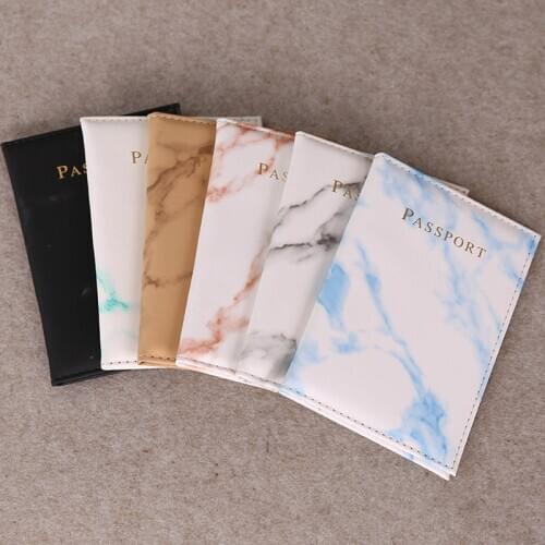 Vintage Marble Style Passport Cover Waterproof Passport Holder ID Cover Women Men Passport Holder High Quality Passport Packet