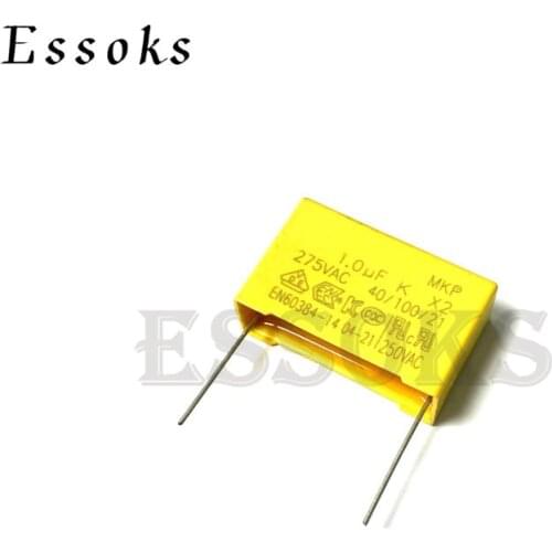 5PCS X2 Safety capacitor 275VAC 1UF 105K 275V Pitch 22.5mm 27.5mm Polypropylene film