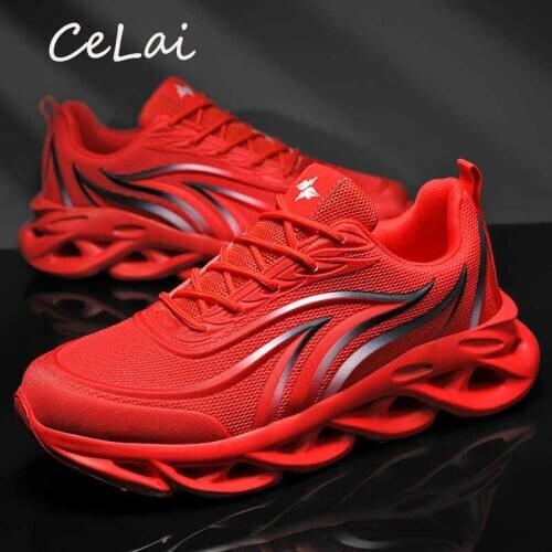 Plus Size Summer Mens Sneakers Youth Light Casual Man Shoes Popular Trend 2020 Designer Red Sneakers Walking Outdoor Flats NA32