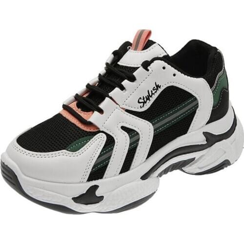 2021 Spring Women Platform Chunky Sneakers 5cm High Lace-up Casual Vulcanize Shoes Luxury Designer Dad Female Fashion Sneakers