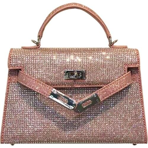 Women Bags Leather Full of Diamonds Purse Handbags Girl Shoulder Bags Cross Body Messenger Bag Female Totes Luxurious Dinner Bag