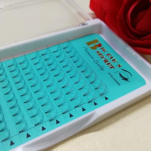 1 Tray Heat bonded Short stem 5D Mink Volume Lash Premade Fans False Soft Russian Volume Eyelashes Free Shipping