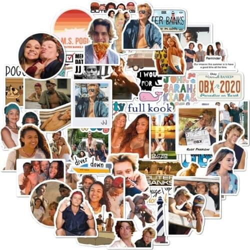 10/54Pcs/Pack Waterproof Cartoon Outer Banks Stickers Skateboard Suitcase Guitar Luggage Laptop Stickers Kid Classic Toy