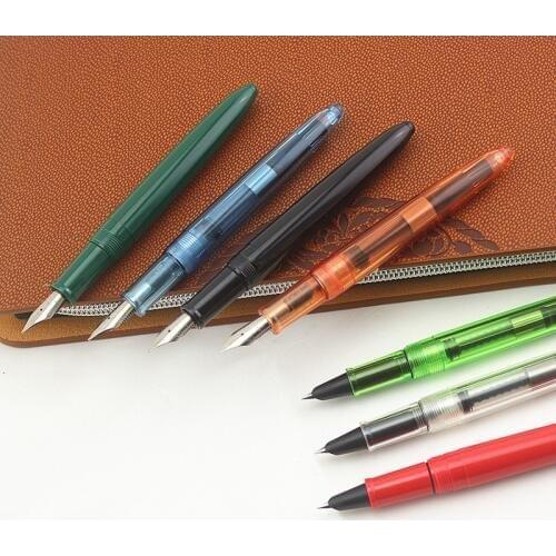 12 Colors Spiral Round Transparent Writing Fountain Pen Jinhao 992 School Office Metal Iraurita Ink Pens Student Stationery Gift