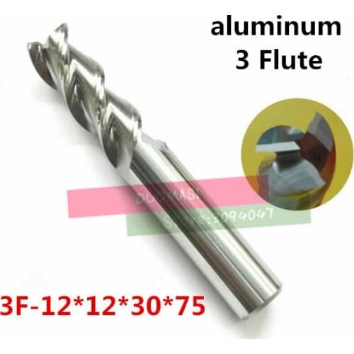 3f-12,hrc50,carbide Square Flatted End Mill,3flute Milling Cutter For Aluminum Endmill Tools Carbide Cnc End Mill Router Bits