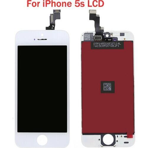 5pcs/lot A++++ No Dead Pixel For iPhone 5S LCD Display with Touch Screen Digitizer Assembly Black White Free shipping