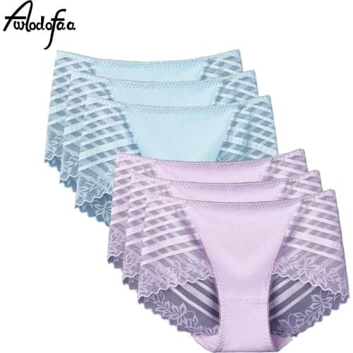 6Pcs/lot Fashion Sexy Women Lace side Underwear Seamless Breathable Hollow Briefs Woman Nylon Low Rise Lingerie Sexy Underwear