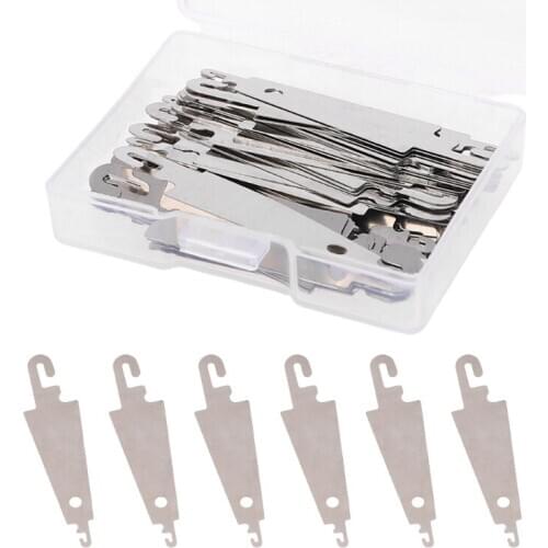 60pcs Metal Needle Threaders Embroidery Cross Stitch Threading Large Eye Needles H58C