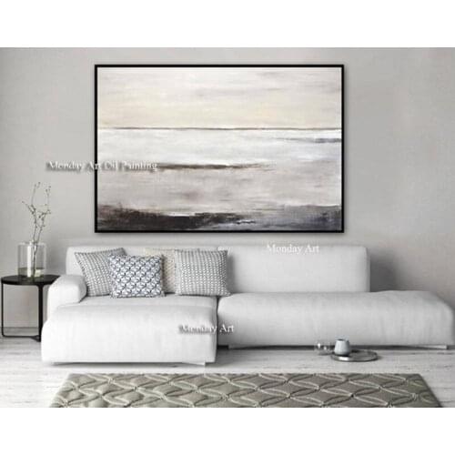 Abstract Painting Contemporary Artwork Sky Whitman free shipping Art Oil Painting Original Large Gray Vertical Textured Design