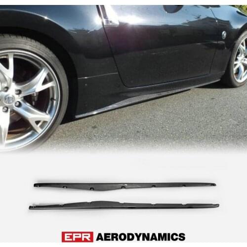 Car-styling For Nissan Z34 370z FRP Fiber Glass Side skirt step extension Body Kit Accessories In Stock