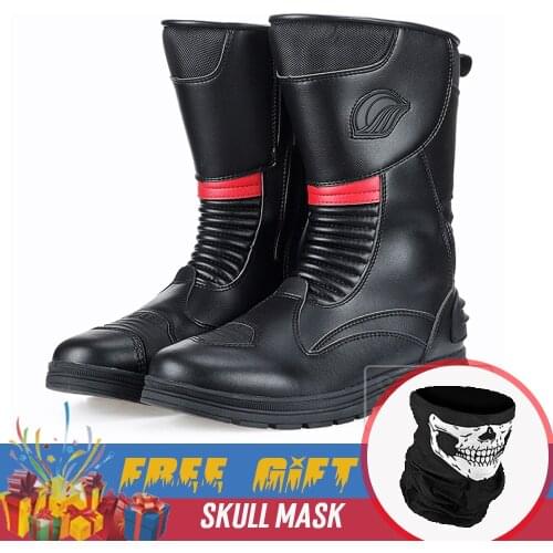 Motocross Boots Men Racing Waterproof Off-Road Speed Biker Shoes Motorbike Riding Moto Boots Feet Microfiber Leather Shoes